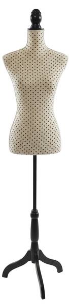 Weibliche Schneiderpuppe 36/38 Punkte Beige - Schwarz - Polyester - 41 x 167 x 34 cm