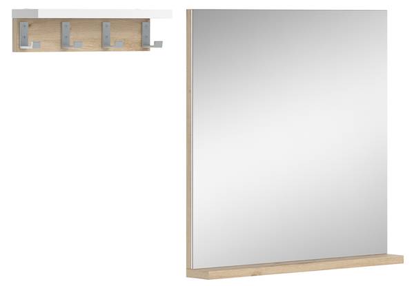 Badezimmerspiegel Henri 40821 Weiß - Glas - 50 x 52 x 8 cm