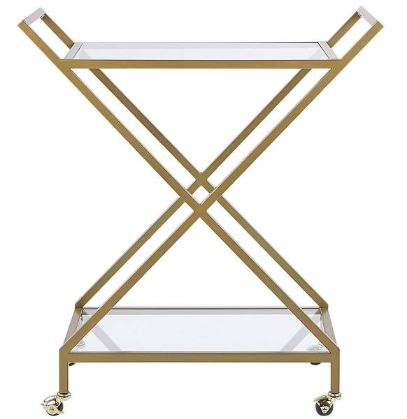 Servierwagen IVERA Gold - Metall - 78 x 84 x 44 cm