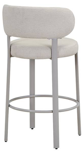 Barhocker ASILOVA 2er-Set Weiß - Textil - 54 x 95 x 53 cm