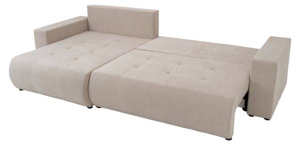 Ecksofa ARMARI mit Schlaffunktion Creme - Ecke davorstehend links