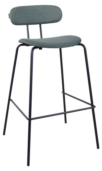Barhocker 2er-set Tina Grün - Wolle - Stahl - 52 x 97 x 52 cm