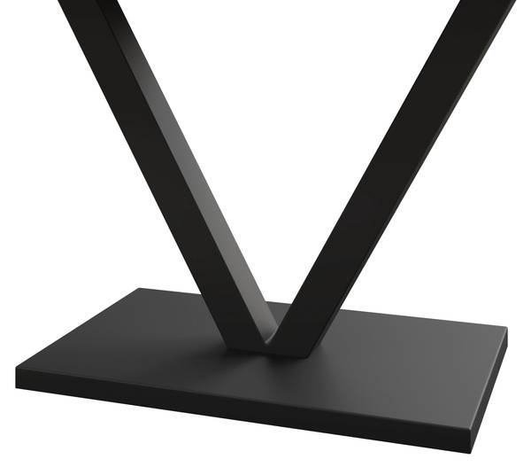 Esstisch LOCA Schwarz - Braun - Holzwerkstoff - Metall - 80 x 76 x 140 cm