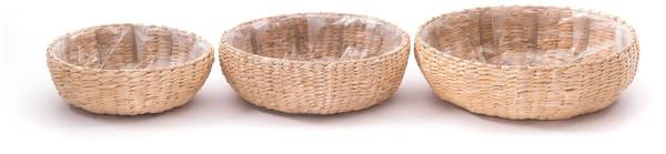 Korb-Set Elva 3-teilig Braun - Naturfaser - 40 x 12 x 40 cm