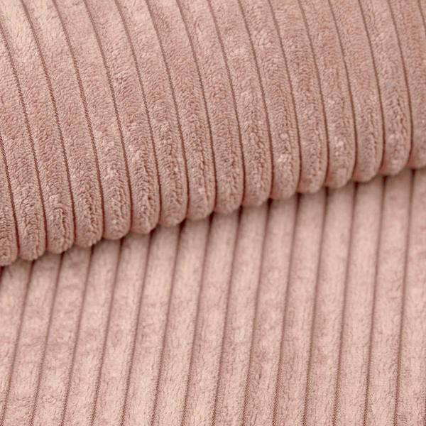 Ecksofa Kokko Hellrosa - Ecke davorstehend rechts - Ottomane davorstehend rechts