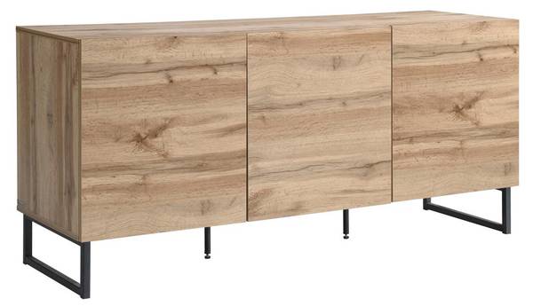 Sideboard CEVANIA Beige - Holz teilmassiv - 40 x 66 x 140 cm