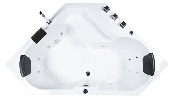BASIC Indoor Whirlpool Capri Weiß - Polyacryl - 145 x 62 x 145 cm