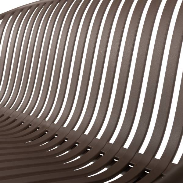 Gartensofa BRUCE Braun - Violett - Eisen - Polypropylen - 131 x 73 x 72 cm
