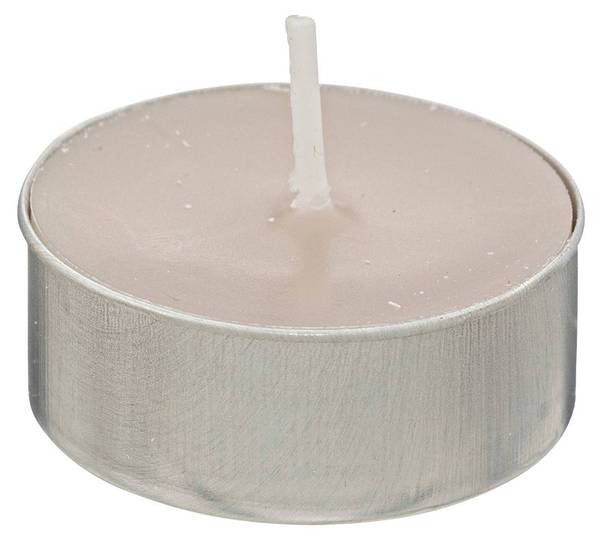 Teelichter HUGO 18er-Set Beige - Wachs - 12 x 3 x 12 cm
