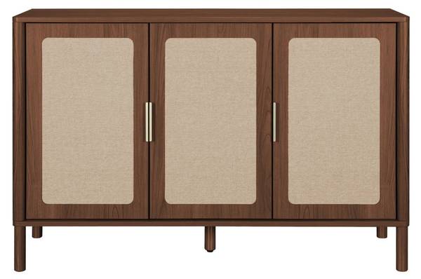 Sideboard Etta Braun - Rattan - 120 x 78 x 39 cm