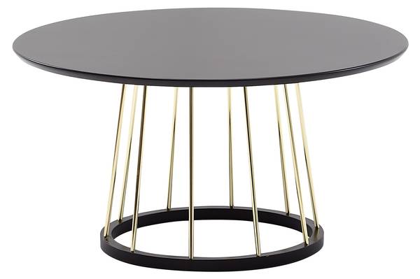Couchtisch ANADIA mit Ablagefläche Schwarz - Holzwerkstoff - 80 x 42 x 80 cm