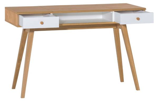 Schminktisch mit Spiegel 502005 Braun - Weiß - Holzwerkstoff - 50 x 117 x 120 cm