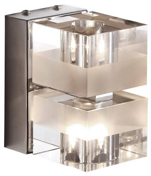 Applique murale Cubric Gris - Métal - 12 x 8 x 20 cm