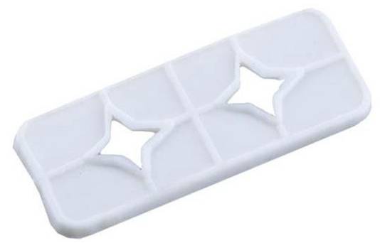 Gummiplättchen für Kirschentkerner180521 Weiß - Kunststoff - 2 x 1 x 5 cm