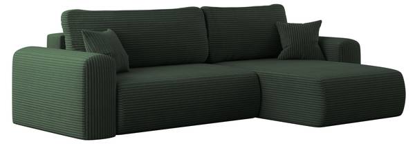 Canapé d’angle Capri Vert - Bois manufacturé - 145 x 83 x 272 cm