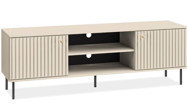 TV-Lowboard DROMA wit - ABS - 160 x 53 x 40 cm