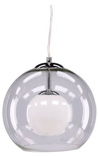 Lampe Roche Grau - Glas - 25 x 25 x 25 cm