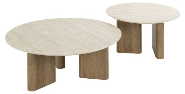 Couchtisch ROMANO 2er-Set Braun - Holzwerkstoff - 76 x 30 x 76 cm