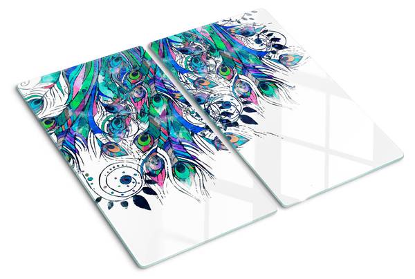 Schneidebrett Pauw 2er Set Glas - 52 x 1 x 30 cm