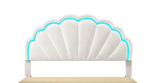 Polsterbett Kinderbett LPO2 Weiß - Metall - Massivholz - 141 x 112 x 201 cm