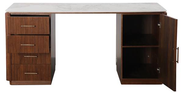 Schreibtisch Urban Chique Braun - Holzwerkstoff - 167 x 70 x 80 cm