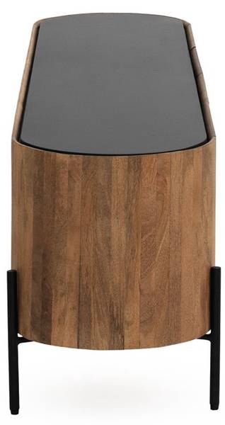 TV-meubels  11385 bruin - deels massief hout - 40 x 52 x 180 cm