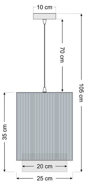 Hängeleuchte Duo Lami Line Beige - Gold