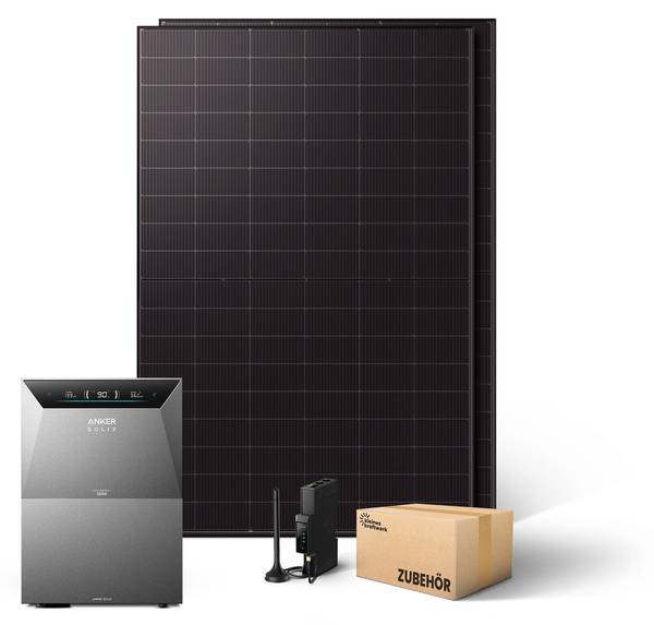 Balkonkraftwerk 1000W Solarbank 4 4-tlg. Ohne Halterung