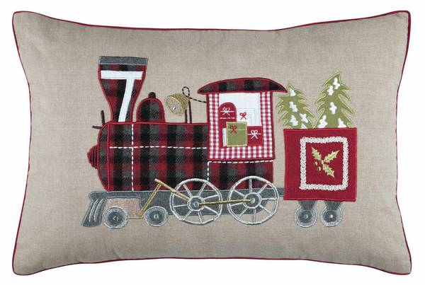 Weihnachtskissen REVEILLON Grau - Textil - 60 x 40 x 10 cm