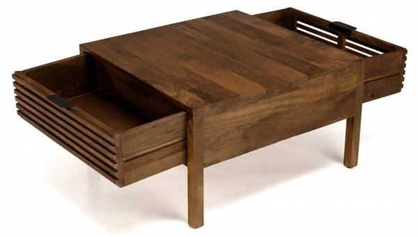 Couchtische ALIX Braun - Holz teilmassiv - 70 x 41 x 70 cm