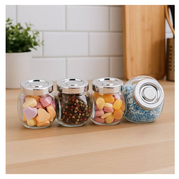 Vorratsglas MEALVO5810017 4er set Kunststoff - 6 x 8 x 8 cm