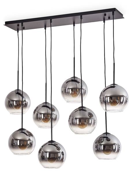 Deckenleuchte Cesaro Grau - Metall - 50 x 143 x 90 cm
