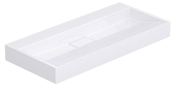 Waschbecken Col19W 800-OA Hochglanz Weiß - 46 x 80 cm