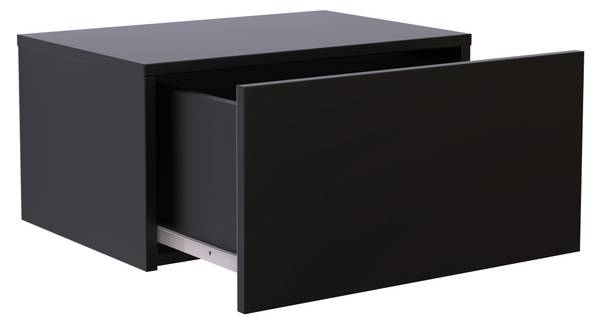 Nachttisch KA2650ZWART Schwarz - Holz teilmassiv - 50 x 25 x 35 cm