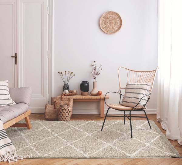 Hochflor Soft Teppich 120X160 Beige kaufen