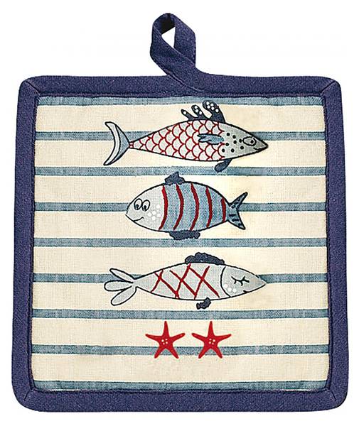 Topflappen New Pesk Blau - Textil - 18 x 1 x 18 cm