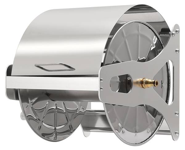 Schlauchtrommel Edelstahl Gold - Silber - Aluminium - Kupfer - 40 x 31 x 36 cm