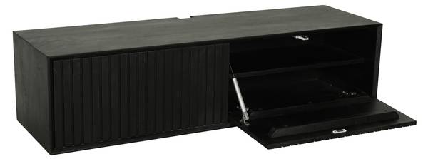 TV-Möbel MADISON Schwarz - Massivholz - 120 x 30 x 35 cm