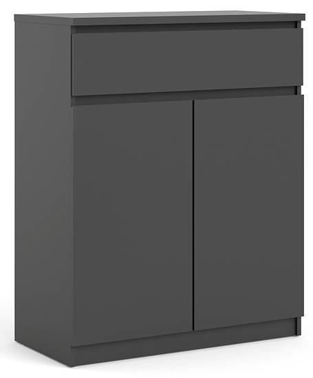 Sideboard Nada Glas Schwarz - Hochglanz Schwarz