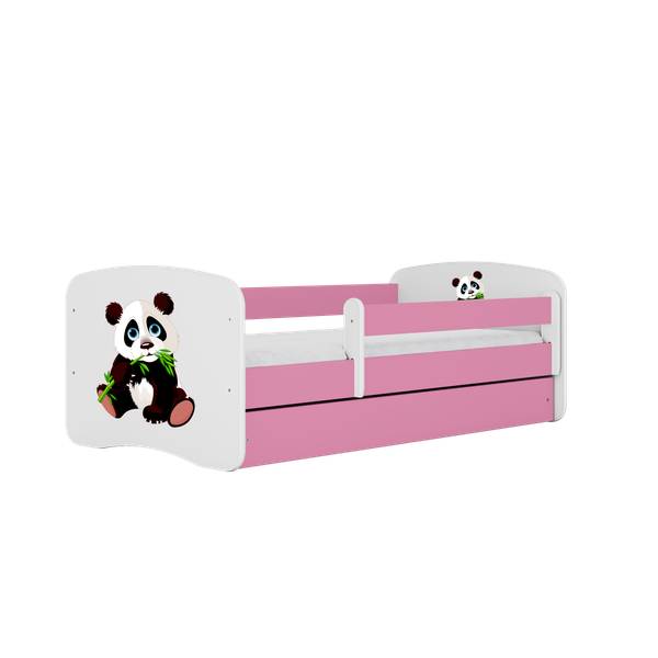 Kinderbett Panda 2 Rosé - 80 x 144 cm