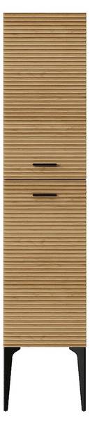 Badschrank SARONE Beige - Holz teilmassiv - 30 x 140 x 35 cm
