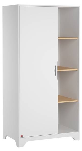 Schrank Leaf Weiß - Holzwerkstoff - 52 x 180 x 89 cm