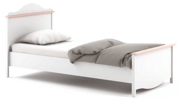 Bett MIA Weiß - Holzwerkstoff - 102 x 100 x 211 cm
