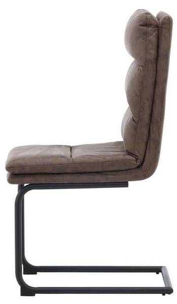 Freischwinger Zizo (2er-Set) Braun - Microfaser - 45 x 100 x 60 cm