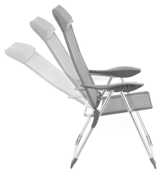 Klappstuhl Errenteria (2er-Set) Grau - Metall - 67 x 109 x 57 cm