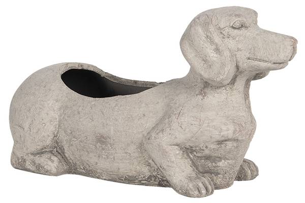 Bloempot Hinesi grijs - steen - 9 x 13 x 24 cm