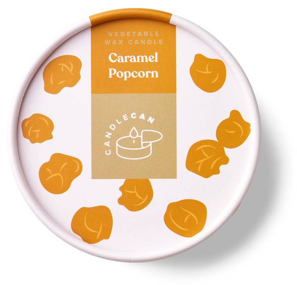 Duftkerze Caramel Popcorn Beige - Wachs - 10 x 6 x 10 cm