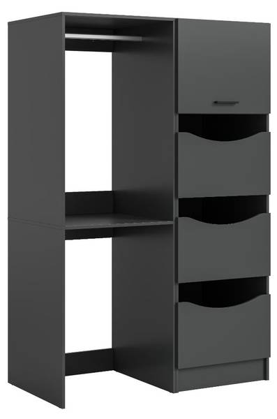 Wasmachinekast (2-delig) antracietkleurig