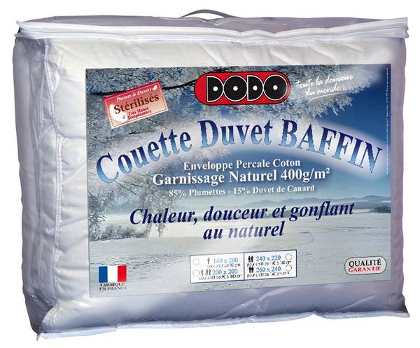 Bettdecke BAFFIN Weiß - Textil - 220 x 5 x 240 cm