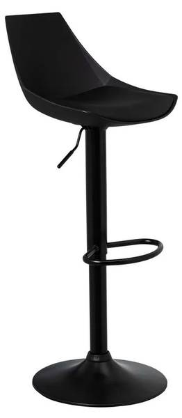 Hocker HH-805401 Schwarz - Metall - Kunstleder - 38 x 20 x 52 cm